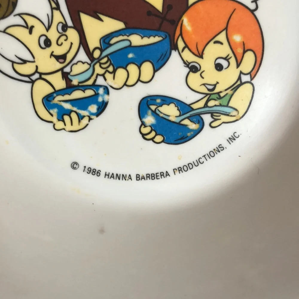 Vintage Flintstones Pebbles plastic cup & bowl & Barney & Dino water squirters - Picture 12 of 16